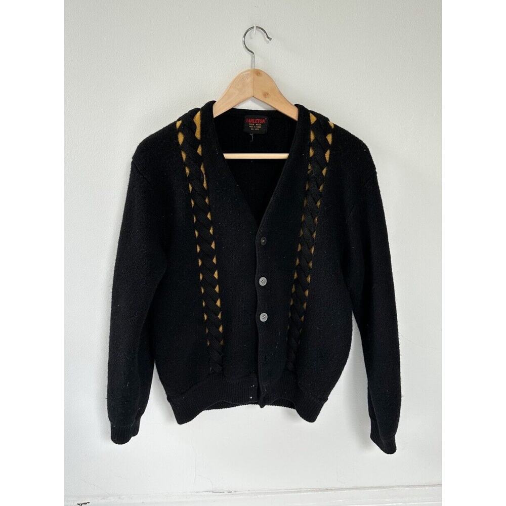 Vintage 1970s Tarleton 100% Wool Cardigan Sweater Women's Small